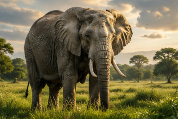 Elephants representing mammals in their natural habitat