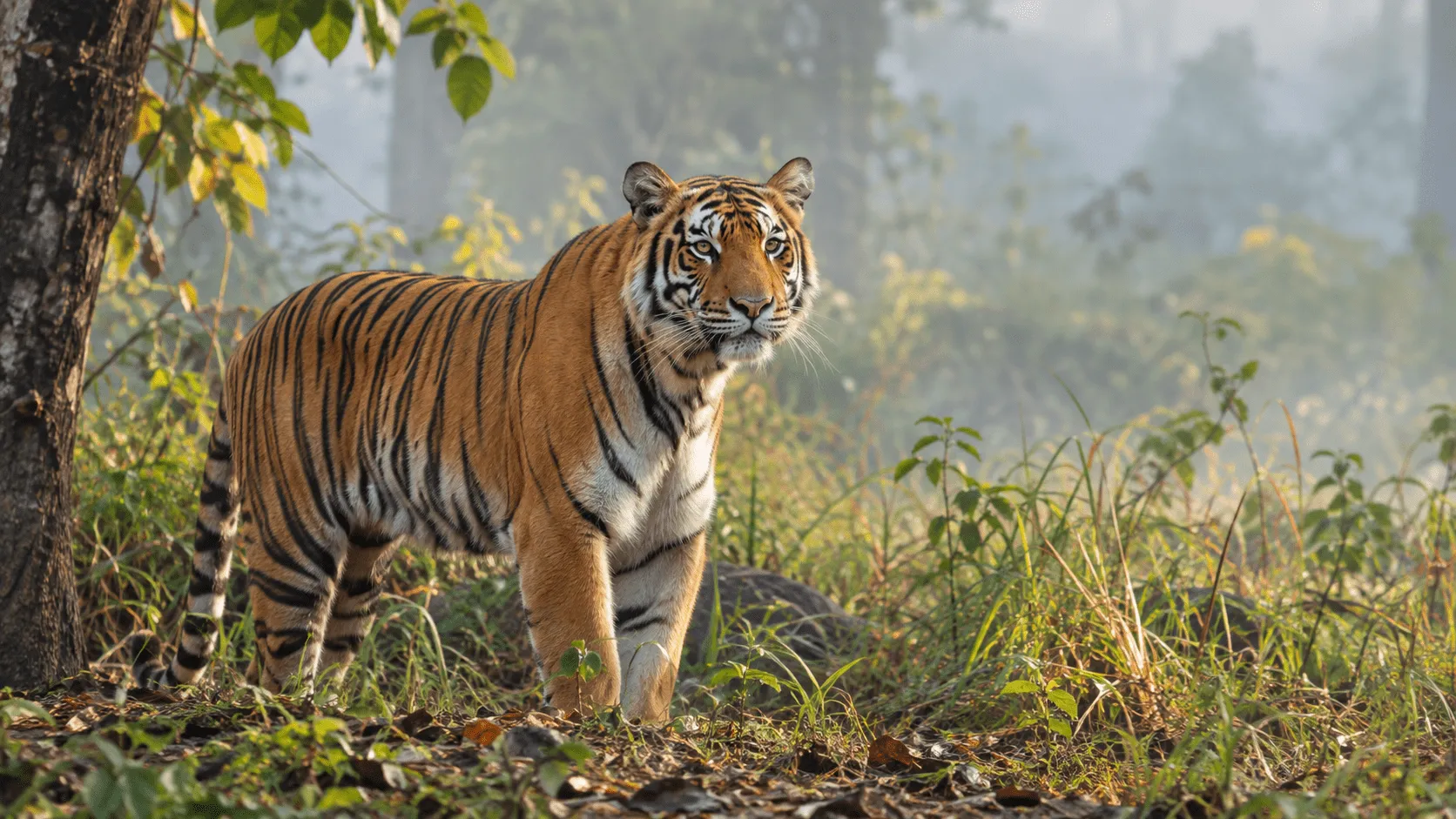 Bengal Tiger in a South Asian forest